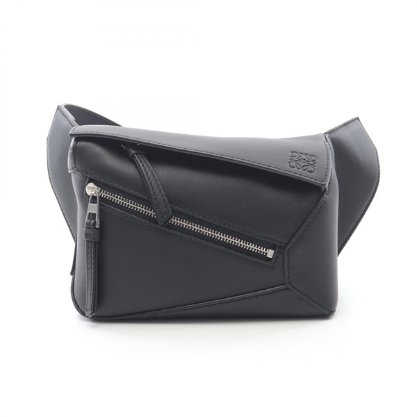 LOEWE Puzzle Bum Mini Waist Crossbody Bag B510EB1X031100 Leather Black NEW