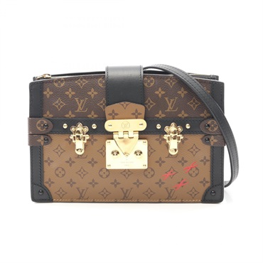 LOUIS VUITTON Trunk Clutch Crossbody Shoulder Bag M43596 Monogram Reverse Canvas