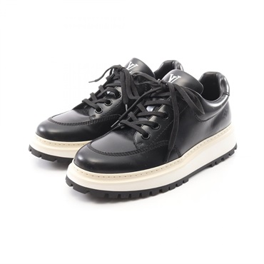 LOUIS VUITTON Abessline Derby Monogram sneakers shoes #7 1A8ZI6 leather BK Used