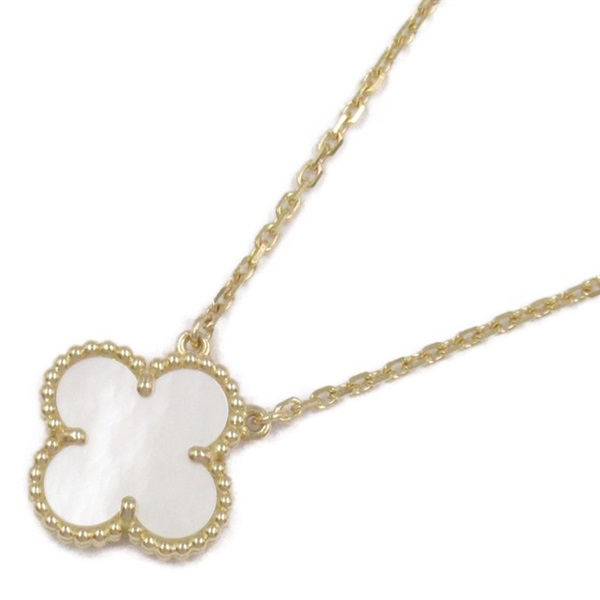 Van Cleef & Arpels Vintage Alhambra Necklace 18KYG Gold Mother of pearl Used
