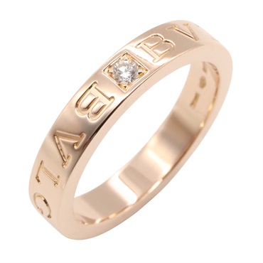 BVLGARI B-zero 1 Ring 1P Diamond 18KPG Pink Rose Gold Used unisex US size 7.75