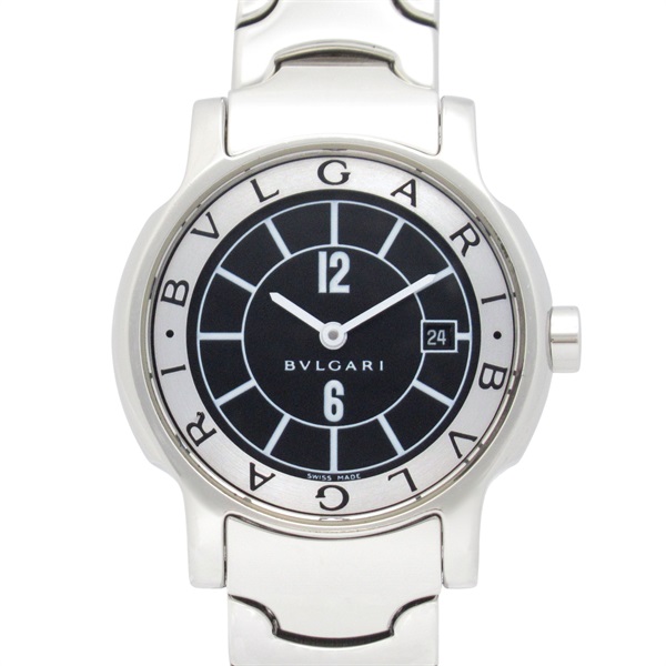 BVLGARI Solo tempo Wrist Watch ST29S Quartz Stainless Steel Used Women