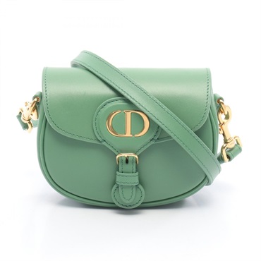 Christian Dior BOBBY Micro Crossbody Shoulder Bag leather Green Used Women