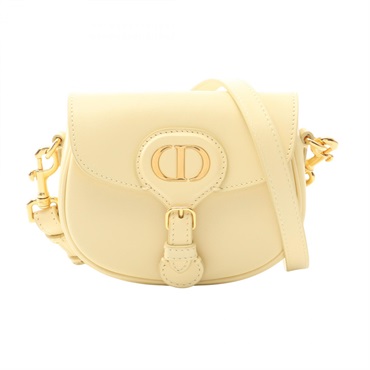 Christian Dior BOBBY Micro Chain Shoulder Bag leather Beige Used Women