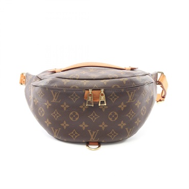 LOUIS VUITTON Bum Waist bag M43644 Monogram canvas leather Brown Used unisex LV