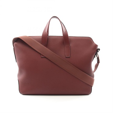 HERMES Porto Document City News Business bag C Clemence leather rouge grenat SHW