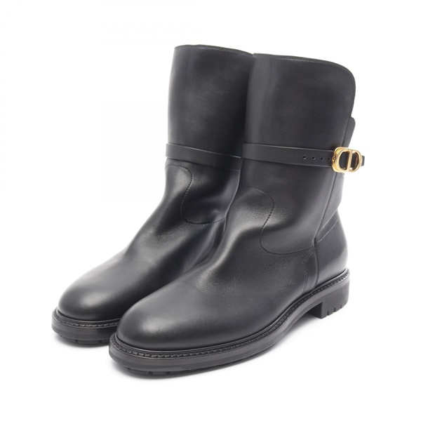 Christian Dior EMPREINTE Short Boots leather Black Size 38 D Used Women
