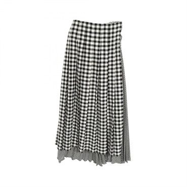 Christian Dior Skirt 2W1J52M1269 Wool White Black Size F36 Used Women