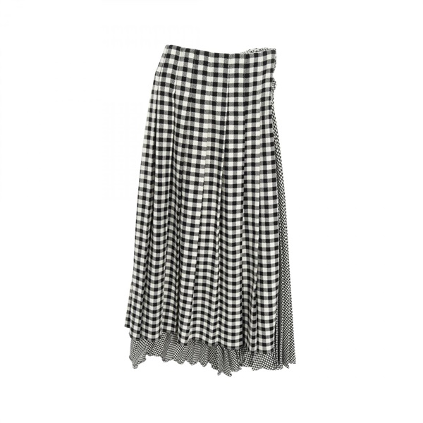 Christian Dior Skirt 2W1J52M1269 Wool White Black Size F36 Used Women
