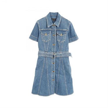 LOUIS VUITTON denim Dress short sleeve RW172W DHM FDDR01 cotton Used Women #38