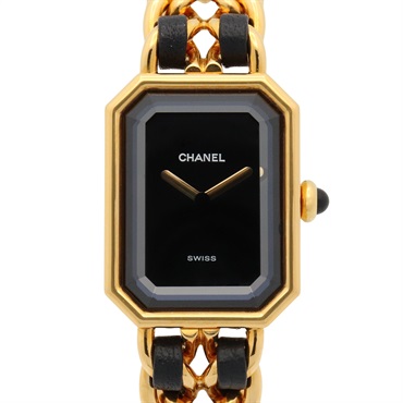 CHANEL Premiere M Wrist Watch H0001 Quartz Gold Plated leather Used Women
