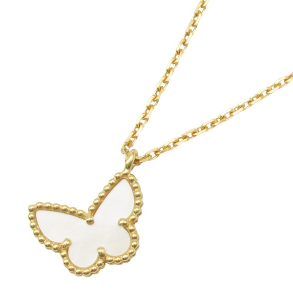 Van Cleef & Arpels Sweet Papillon Necklace 18KYG Gold Mother of pearl White Used