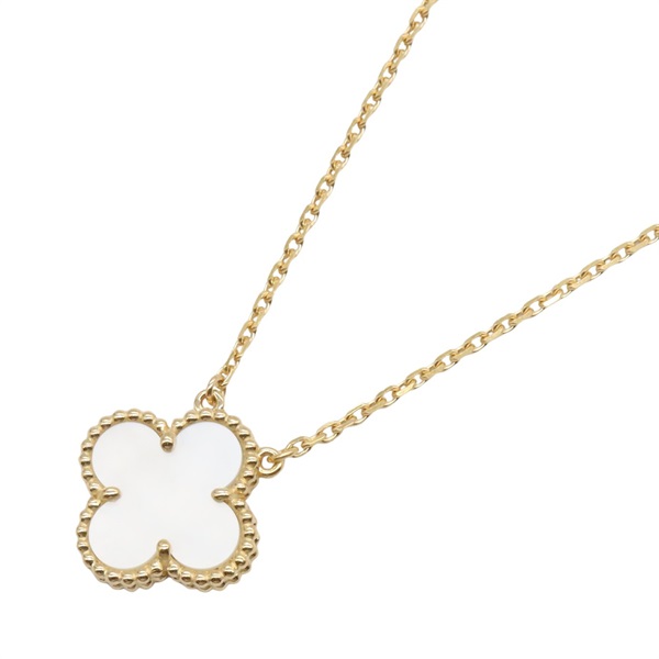 Van Cleef & Arpels Vintage Alhambra Necklace 18KYG Gold Mother of pearl Used