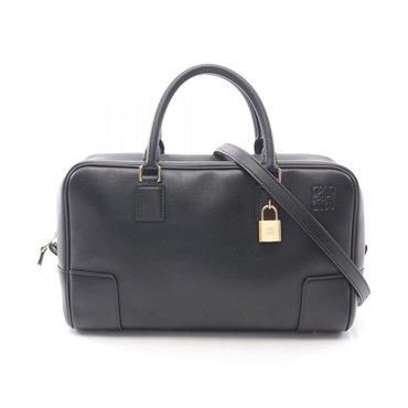 LOEWE Amazona 28 Shoulder Hand bag crossbody leather Black Used Women GHW