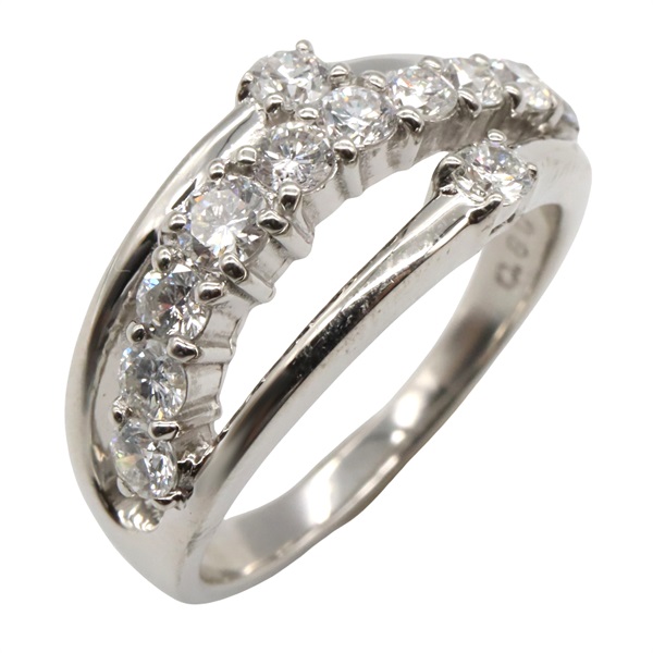 JEWELRY Diamond Ring Pt900 Platinum Used Women US size 5.5
