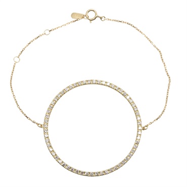 JEWELRY Diamond Bracelet 18KPG Pink Rose Gold Used Women