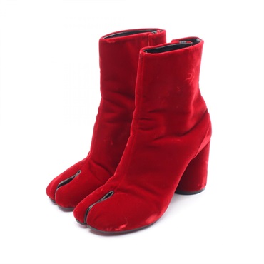 Maison Margiela TABI Heeled boots velvet Red Size 39 Used Women