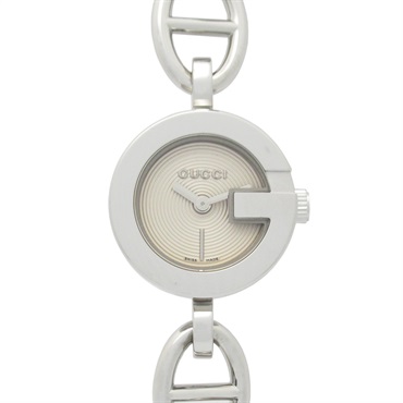 GUCCI G Charm Bracelet Watch Wrist Watch 107 Quartz Stainless Steel Used Women