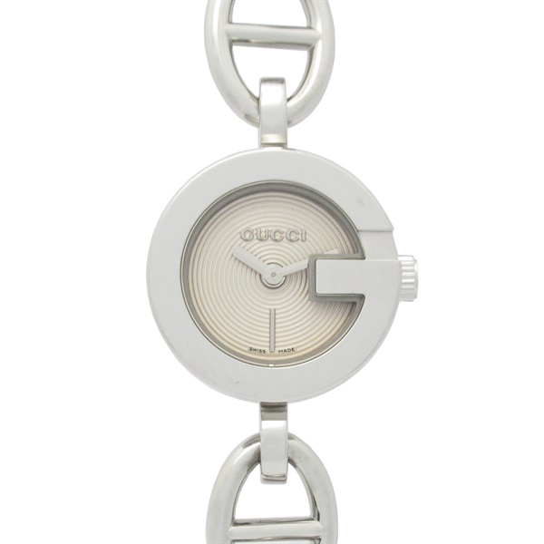 GUCCI G Charm Bracelet Watch Wrist Watch 107 Quartz Stainless Steel Used Women