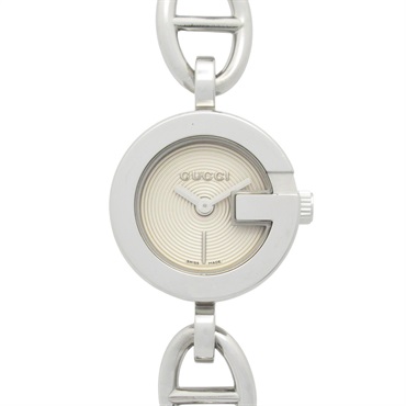 GUCCI G Charm Bracelet Watch Wrist Watch 107 Quartz Stainless Steel Used Women