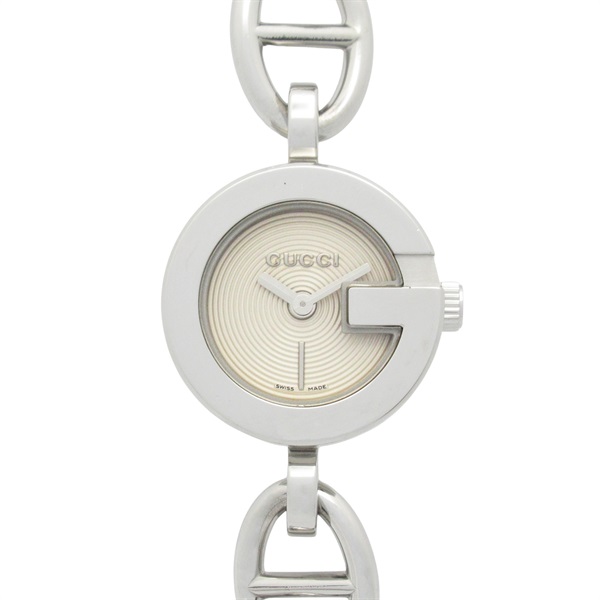 GUCCI G Charm Bracelet Watch Wrist Watch 107 Quartz Stainless Steel Used Women