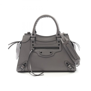 BALENCIAGA Neo Classic City Small Shoulder Handbag 638521 leather Gray Used