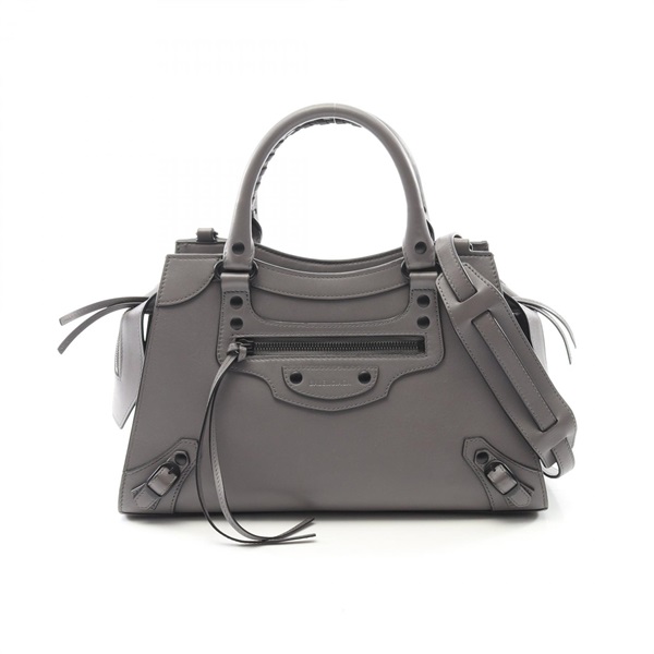 BALENCIAGA Neo Classic City Small Shoulder Handbag 638521 leather Gray Used