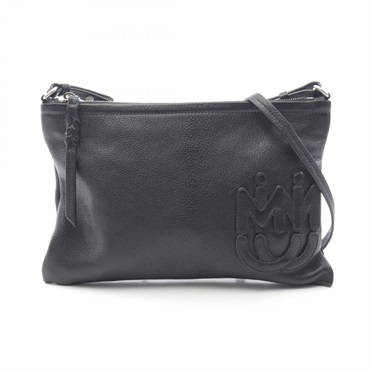 Miu Miu Madras Crossbody Shoulder Bag 5BH200 Leather Black Used Unisex