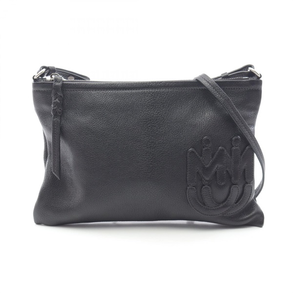 Miu Miu Madras Crossbody Shoulder Bag 5BH200 Leather Black Used Unisex