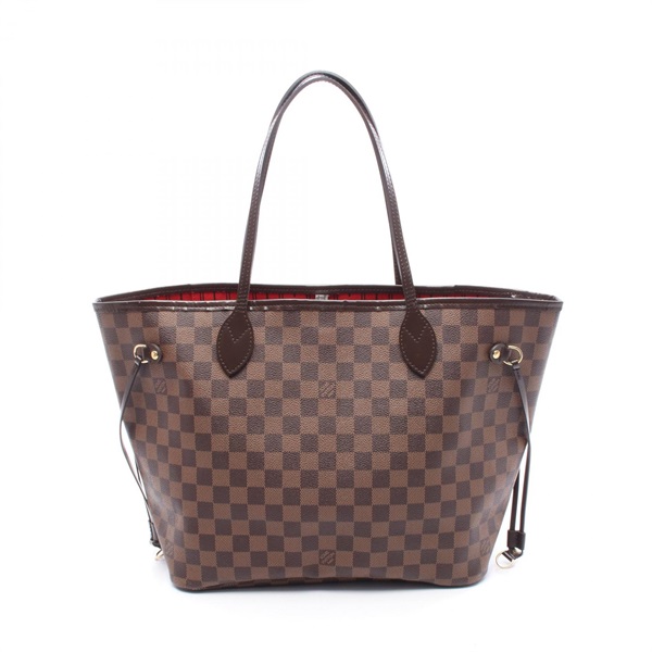 LOUIS VUITTON Neverfull MM Shoulder Tote Bag M51105 Damier canvas Ebene Used LV