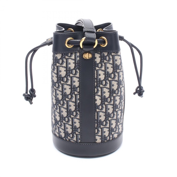 Christian Dior Oblique Backpack Bag M3350UTZQ_M928 canvas leather Navy Gray Used