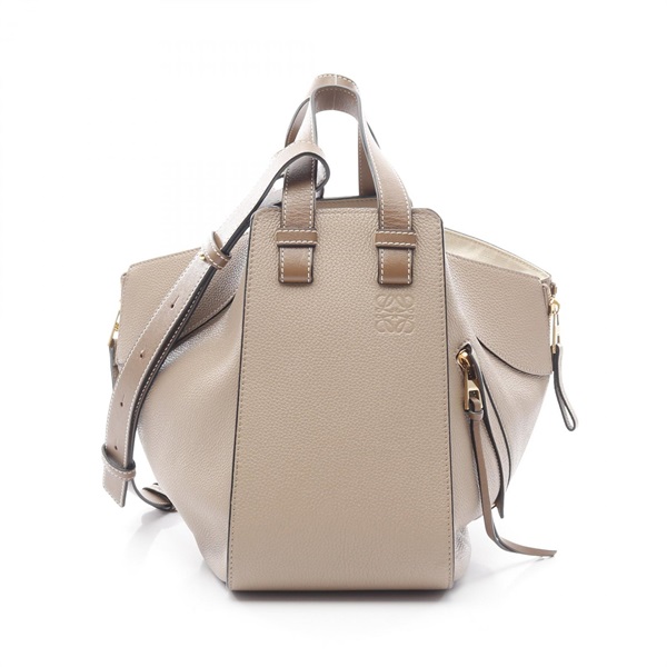 LOEWE Hammock Small 2Way Crossbody Shoulder Handbag 387.30.S35 leather Beige