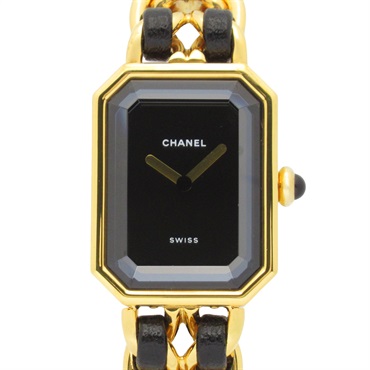 CHANEL Premiere M Wrist Watch H0001 Quartz Gold Plated leather Used Women
