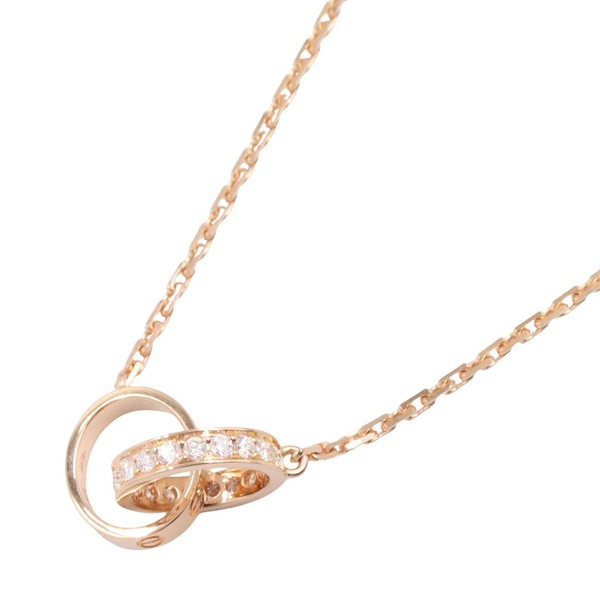 CARTIER Baby Love Diamond Necklace 18KPG Pink Rose Gold Used women