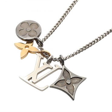 LOUIS VUITTON Pendant LV Instinct Necklace Stainless Steel Used women