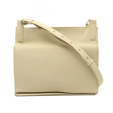 LOEWE Crossbody Shoulder Bag Leather Beige Used Women