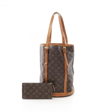 LOUIS VUITTON Bucket GM Shoulder Bag M42236 Monogram Canvas leather Brown Used