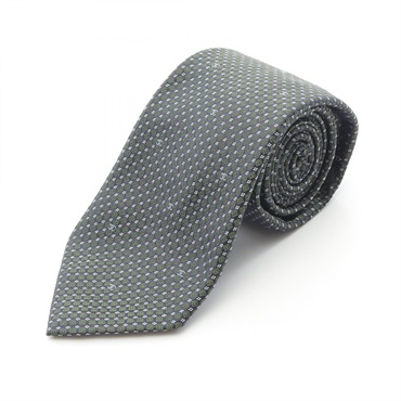 CHANEL COCO Mark Tie silk Green Black Used mens CC