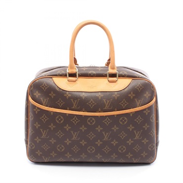 LOUIS VUITTON Deauville Bowling Vanity Handbag M47270 Monogram Canvas Leather LV
