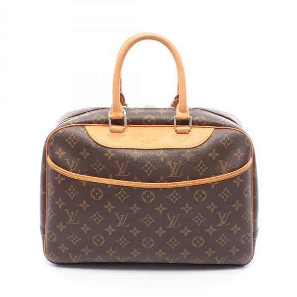 LOUIS VUITTON Deauville Bowling Vanity Handbag M47270 Monogram Canvas Leather LV