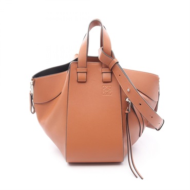 LOEWE HAMMOCK SMALL Shoulder Handbag 387.30.S35 leather Brown Used Women
