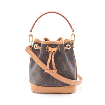 LOUIS VUITTON Nano Noe Shoulder Drawstring Handbag M81266 Monogram Used women