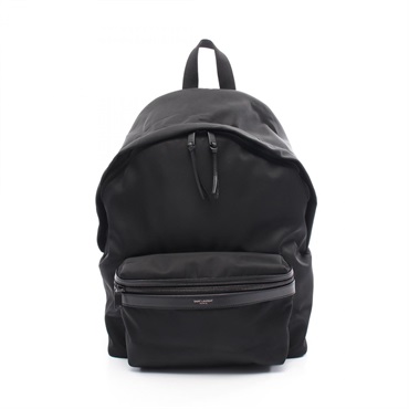 SAINT LAURENT PARIS City Backpack Bag 534967 Nylon leather Black Used unisex