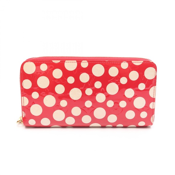 LOUIS VUITTON x yayoi kusama Zippy Wallet Dot Infinity M91572 Vernis Red Used LV