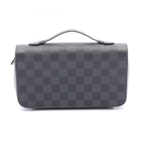 LOUIS VUITTON Zippy XL Around long wallet N41503 Damier graphite canvas leather