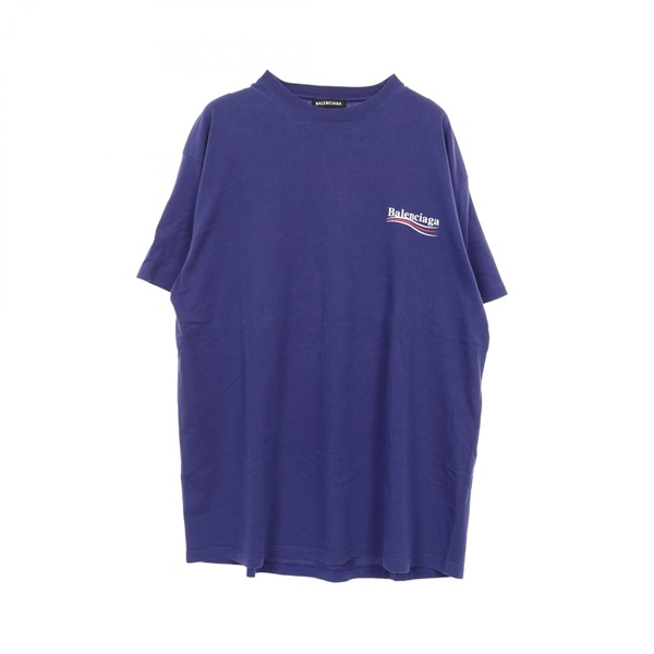 BALENCIAGA Short Sleeve Logo T-shirt 508203 cotton Purple Size S Used mens