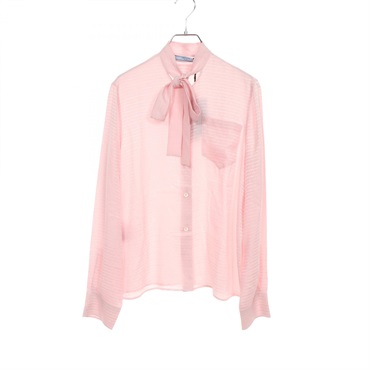 PRADA Blouse Shirt P472F silk Pink Size 36 Used Women