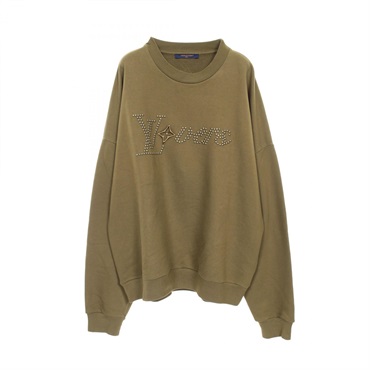LOUIS VUITTON Cotton Signature Sweatshirt RM241 FWC HQY88W Cotton Khaki #L Mens