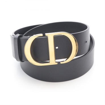 Christian Dior 30 Montaigne Belt leather Black Used Women