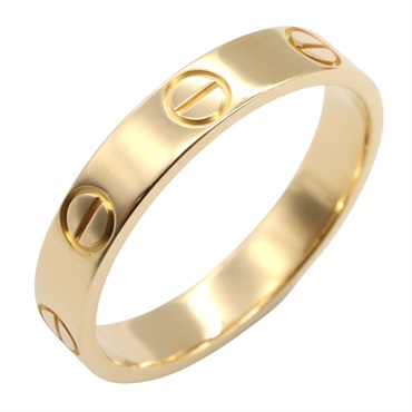 CARTIER Mini Love Ring 18KYG Yellow Gold Used unisex US size 5.5 #51